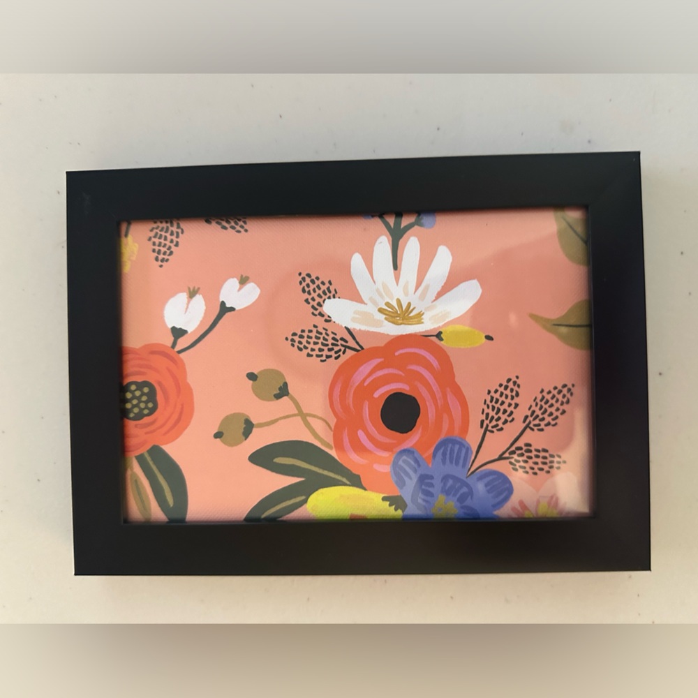 Rifle paper co pattern 4x6 frame available in white or black frame